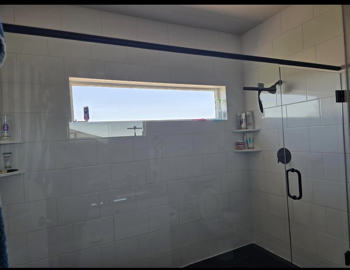 After cleaning shower