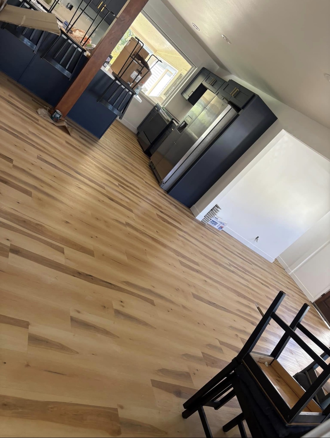 After kitchen floor cleanup