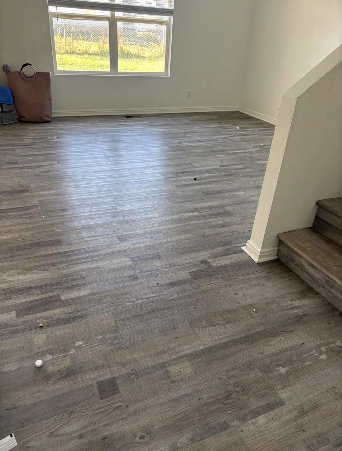 Floor before cleanup