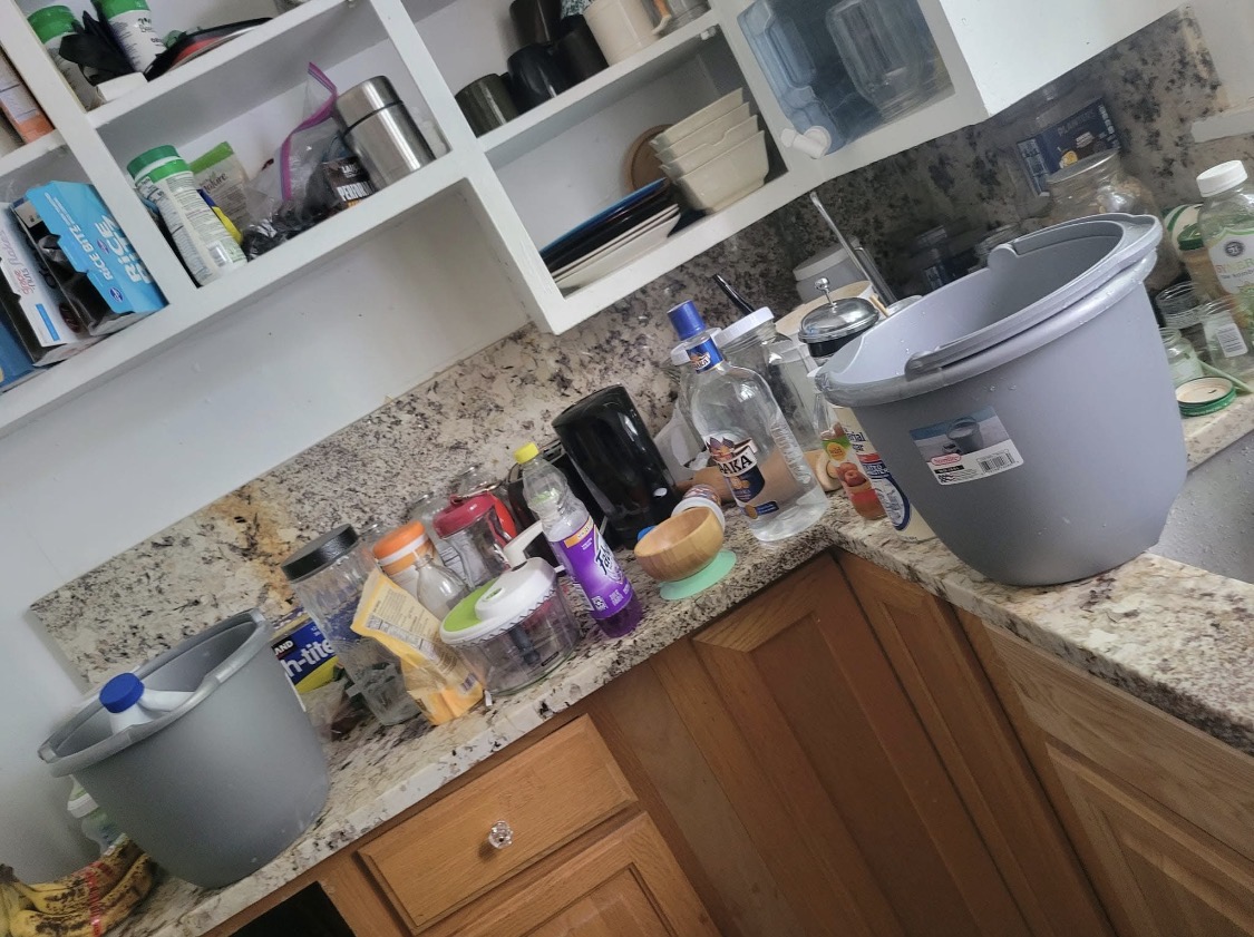 Countertop before cleaning