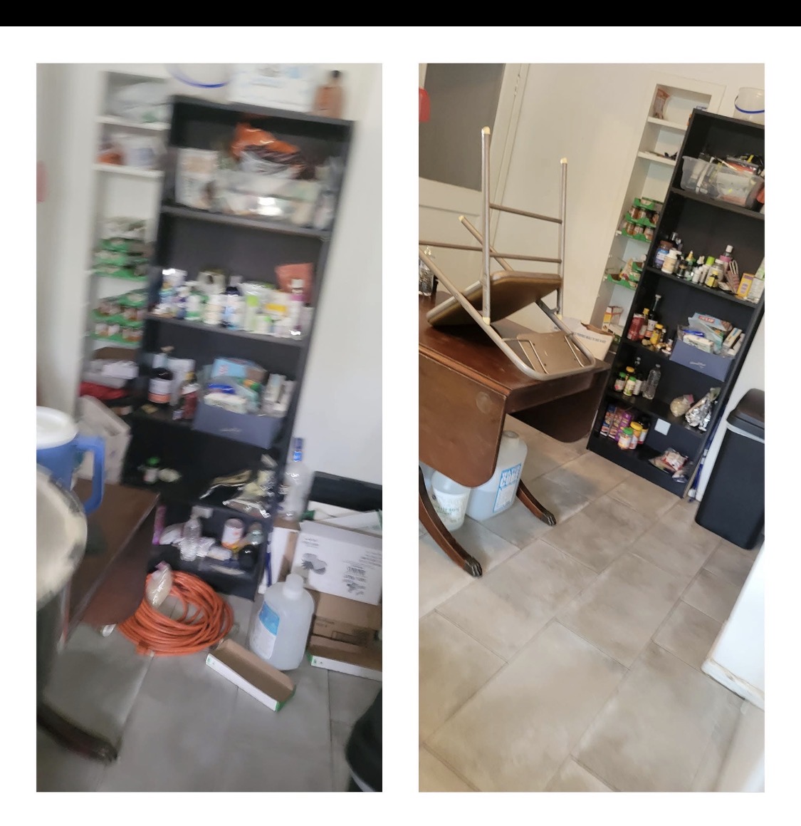 Organized pantry after cleanup